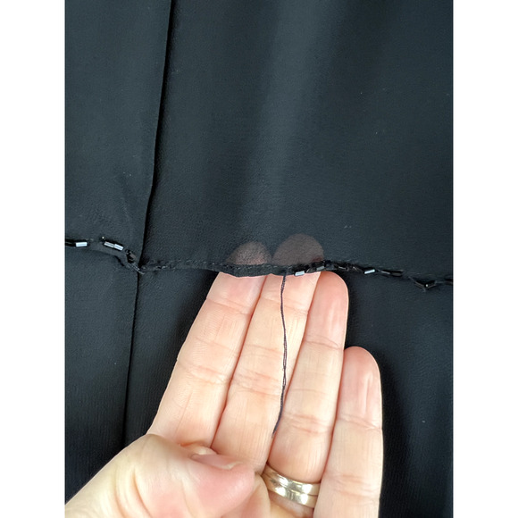 Patra Women's Black Sleeveless Cocktail Dress Size 10p Ruffles Party Cruise NWT - Picture 5 of 16